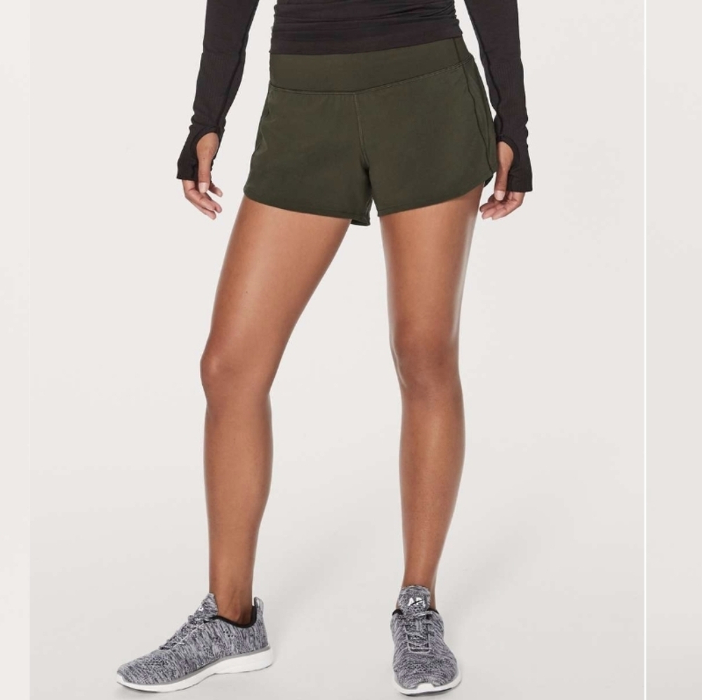 Lululemon - SIZE 8 Dark Olive Shorts